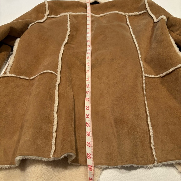 Saks 5th Avenue Faux Shearling Tan Coat - Picture 5 of 9